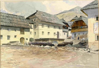 Ratece Fountain in the Village Center by Ladislav Benesch